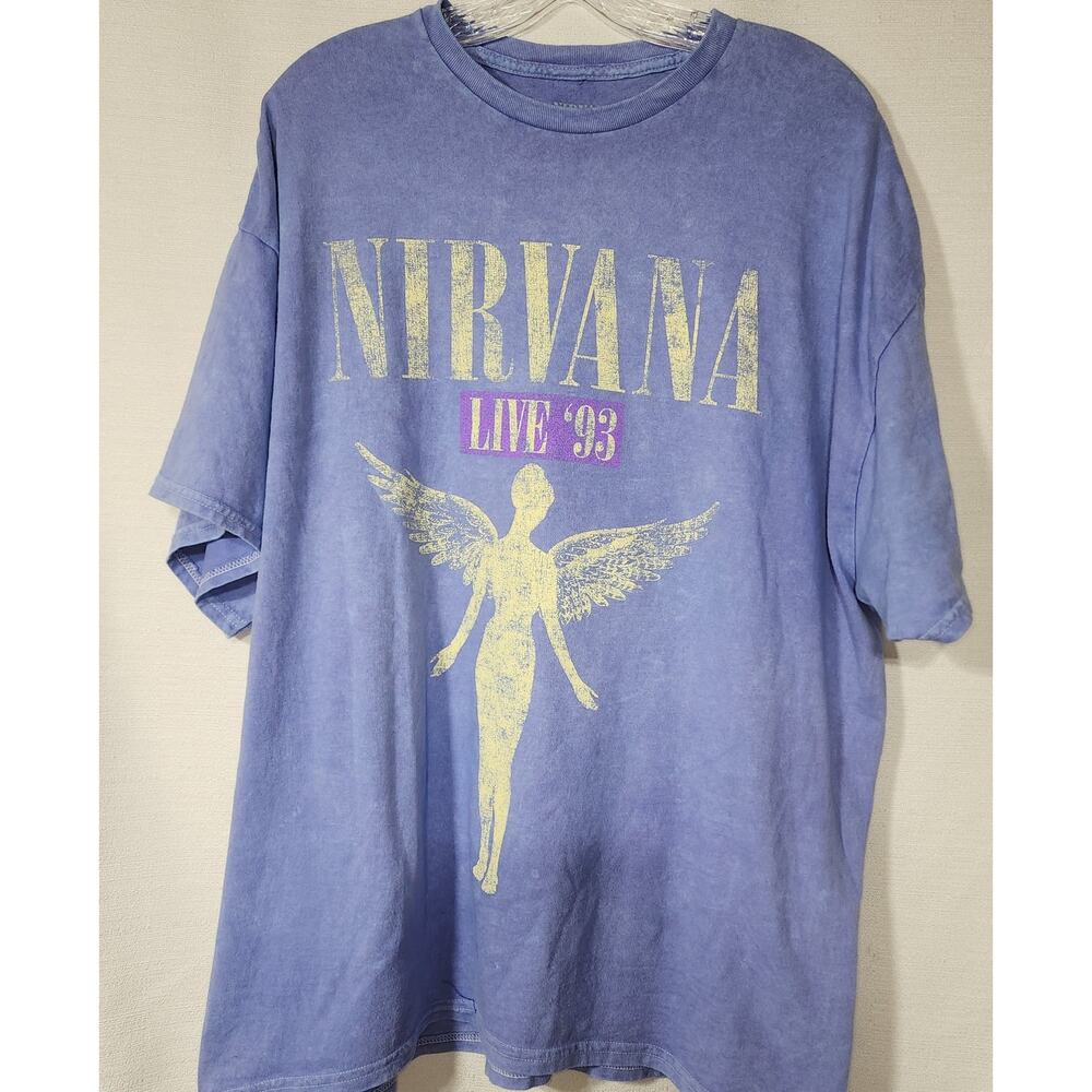 Nirvana Live 93' purple women's shirt faded size 2X